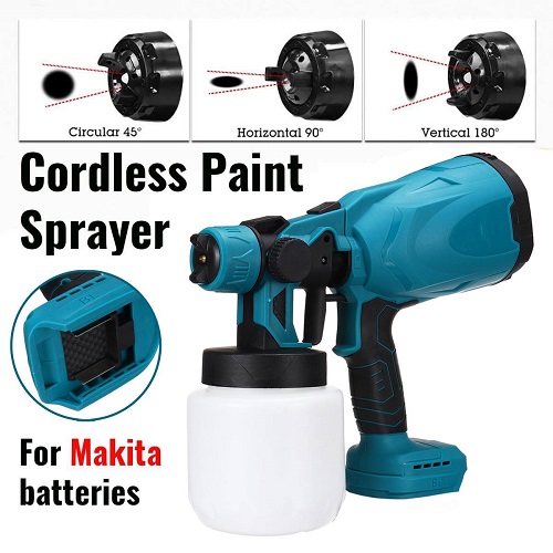 Makita cordless spray gun for makita 18v li-ion battery nozzle