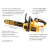 DeWalt DCM565N-XE 18V Li-Ion XR Cordless Brushless Compact Chainsaw - Specifications