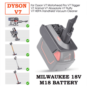 Dyson V7 Vacuum Battery Adapter To Milwaukee M18 18V Li-Ion Cordless Battery