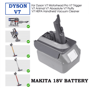 Dyson V7 Vacuum Battery Adapter To Makita 18V Li-Ion cordless Battery