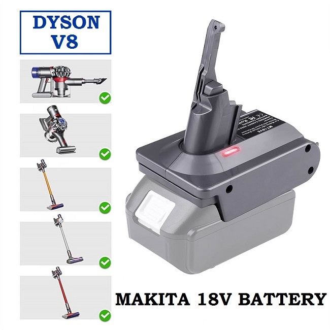 Dyson V8 Battery Adapter to Makita 18V Li-Ion Cordless Battery
