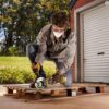 Ryobi one+ 18v cordless 125mm angle grinder R18AG1 cutting