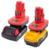 Milwaukee M12 12V Battery Adapter to Dewalt or Milwaukee 18V Battery