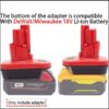 milwaukee m12 battery adapter to dewalt milwaukee 18v li-ion battery