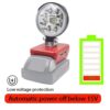 3 Inch Car LED Work Light Flashlight Torch USB for Milwaukee Low Voltage Protection